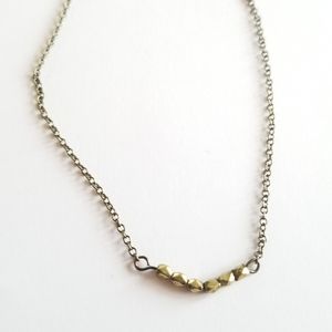 Dainty necklace beaded chainby Claire's Adjustable gold tone beads